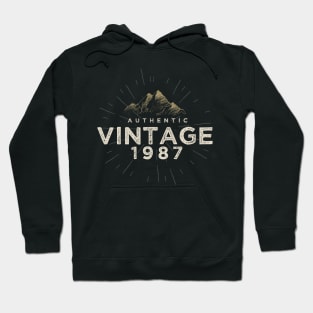 Authentic Vintage 1987 Birthday Design Hoodie